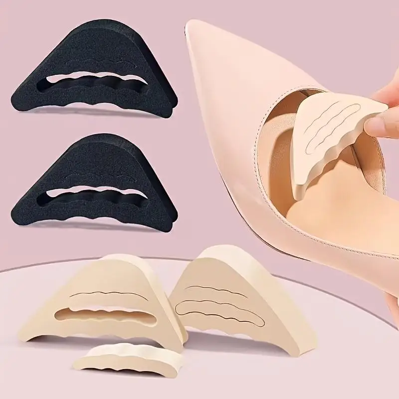 6 Pairs of Women's High Heel Forefoot Cushions, Boot Pads, Half Insoles to Reduce Shoe Size, Lightweight Protective Insoles