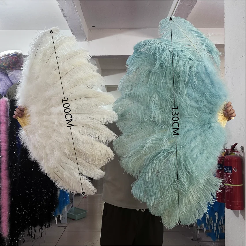 

13 костей, пушистые белые страусиные перья, веер для свадебной вечеринки, карнавала, танцевальной выставки, украшение, натуральный стиль, на заказ