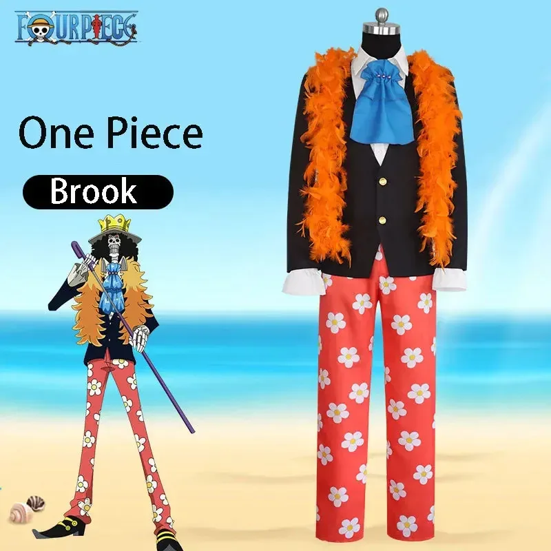 

One Piece Brooke COS costume Halloween annual party performance cosplay costume men's clothing@0Z*