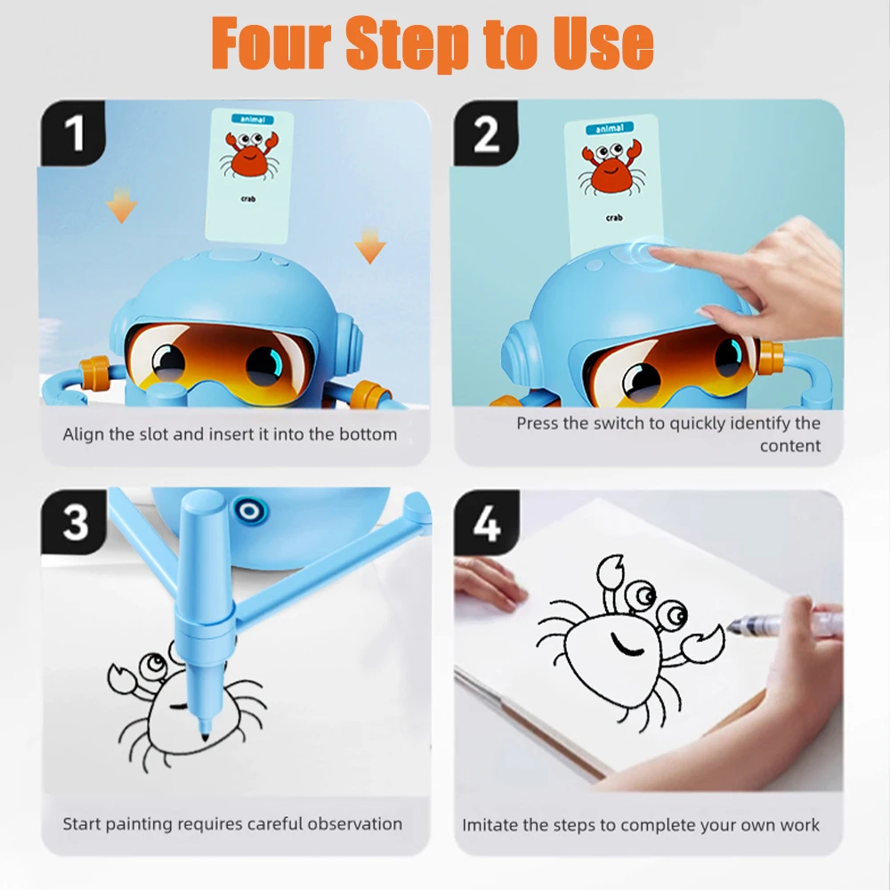 Automatic Intelligent Drawing Robot Enlightenment Intelligent Drawing Robot Teaching Aid Educational Early Childhood Machine Toy