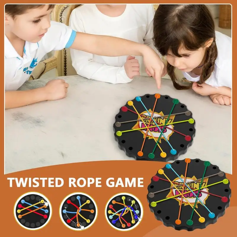 Rope Knot Sort Game Colorful Lacing Toys Rope Knots Untangle Stack Sorting Board Game Fun Travel Game String Solution Central