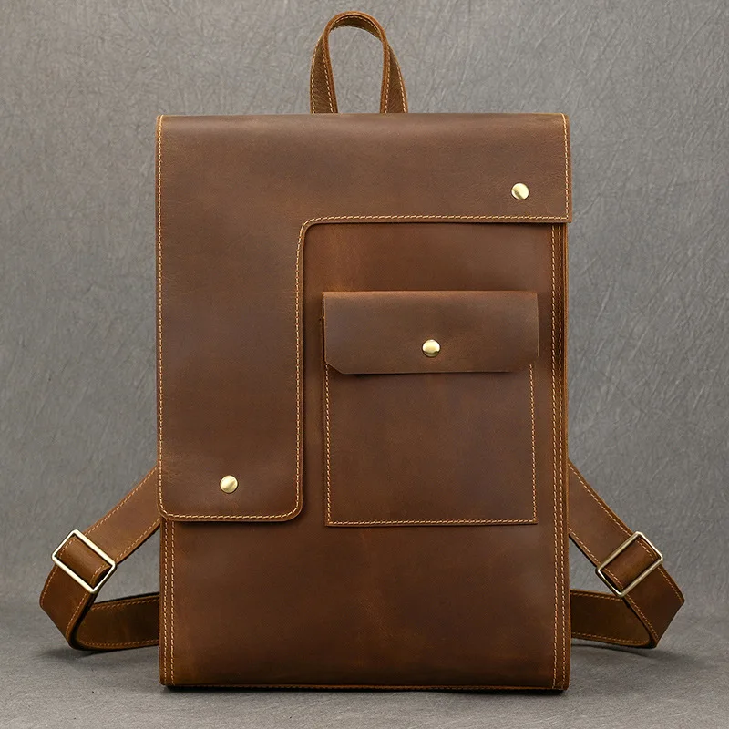 

Многофункциональные рюкзаки в стиле ретро, мужские дорожные сумки для поездок на работу, деловые рюкзаки, кожаные сумки для ноутбука, рюкзак Einen MHSJB