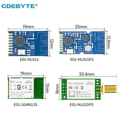 Módulo inalámbrico CDEBYTE E01-ML01DP5 2,4 GHz nRF24L01P IoT módulo RF nórdico nRF24L01 PA LNA 20dBm 100mW 2,4g transceptor