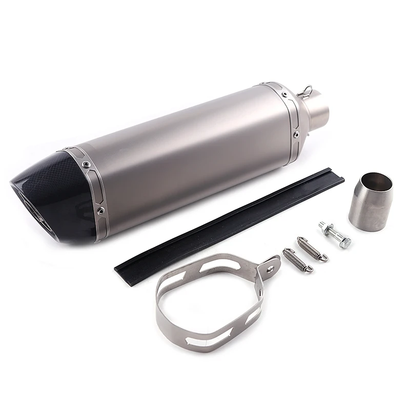 Universal Motorcycle Exhaust Muffler Real Carbon Fiber Stainless Steel Escapes Pipe   System Tube pipe