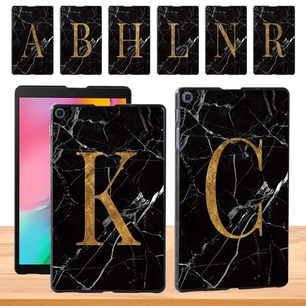 

Slim Hard Back Shell for Samsung Galaxy Tab A 8.0 (2019) T290 T295 Initial Name Pattern Durable Tablet Cover Case + Free Stylus