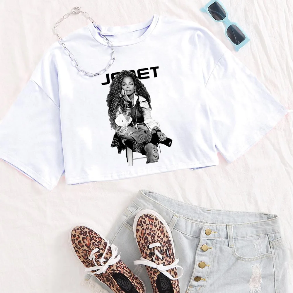 Janet Jackson Vintage Together Again Summer 2024 Crop Tops Tshirt