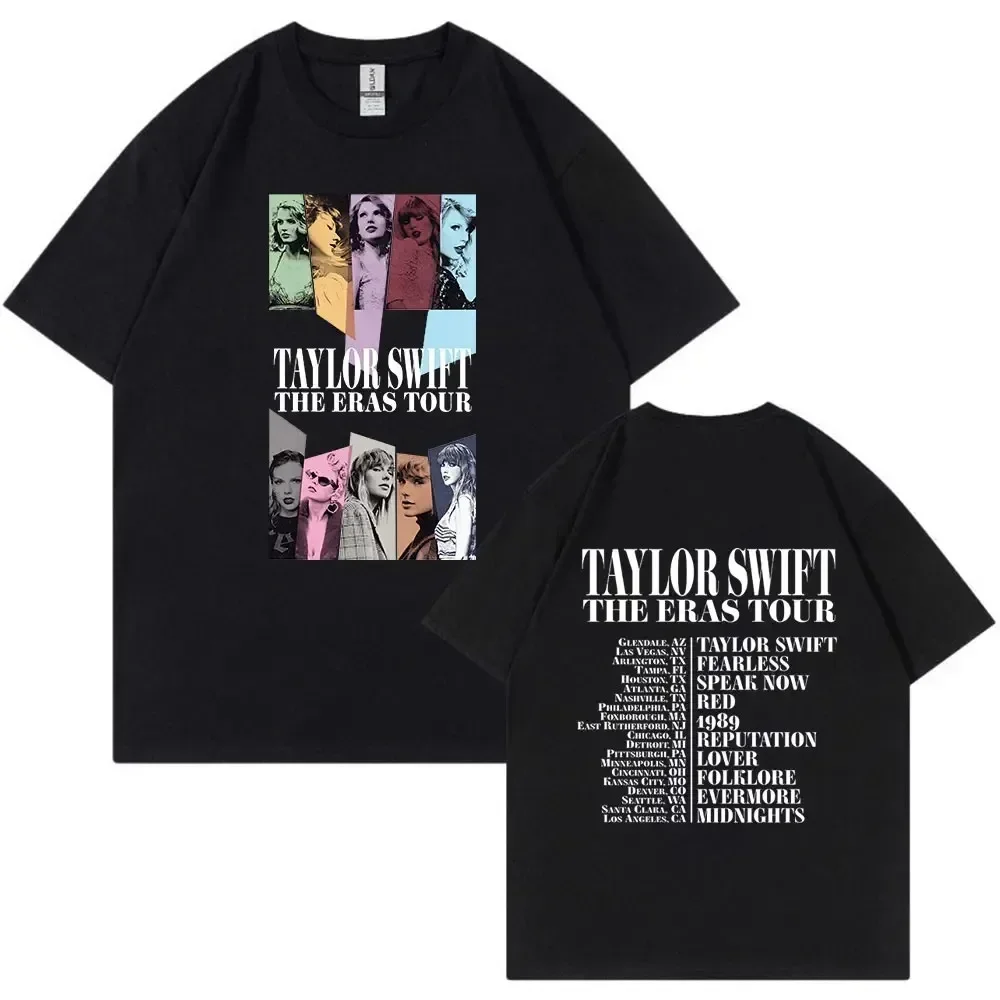 Trending Mens Tshirt TeyIor Swift T-shirt Vintage Female Short Sleeve Tee Summer Men Print T Shirt for Fans Gift Clothing 2024