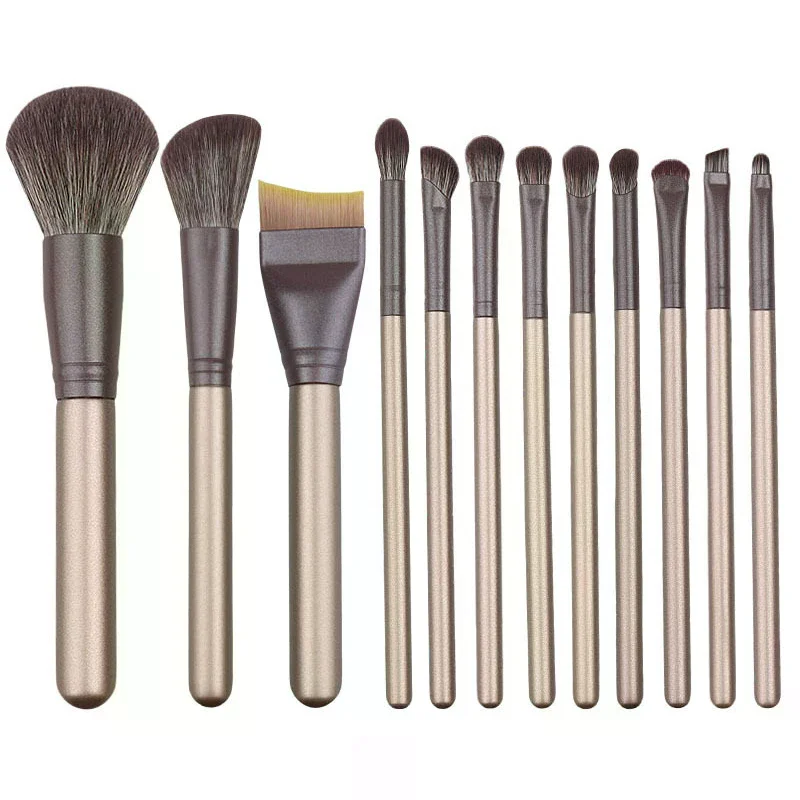 

10/12 шт. кисти для макияжа в форме полумесяца, полный набор тональной основы, рассыпчатая пудра, румяна, консилер, тени для век, профессиональный набор