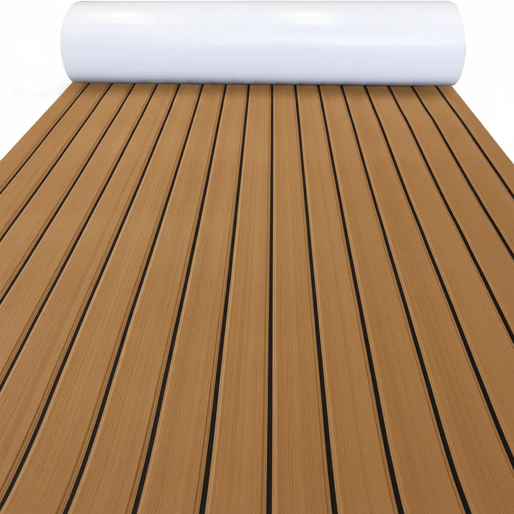 2.4*1.2m Zelfklevende EVA Foam Boot Marine Vloeren Faux Teak Dek Vel voor Jacht kajak diy decoratie materiaal RV Vloermat