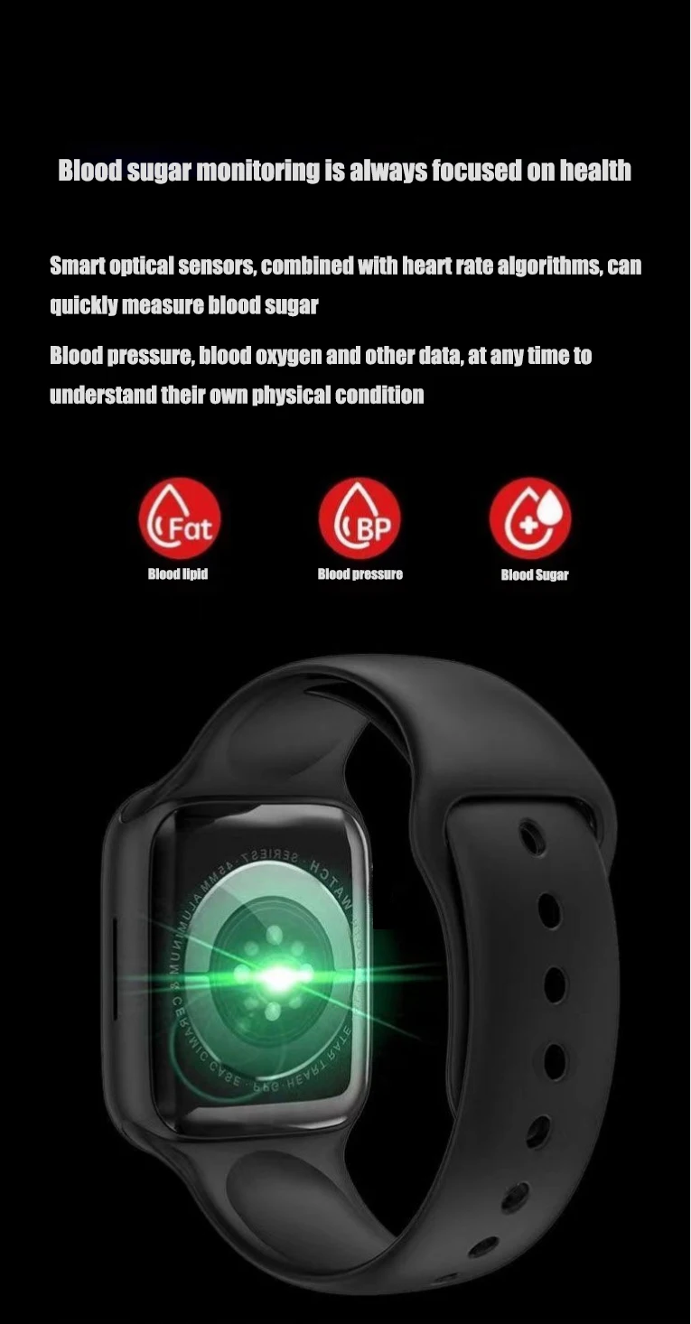 Smart Watch with Blood Glucose, Blood Lipid, Uric Acid and Health Monitoring description 2
