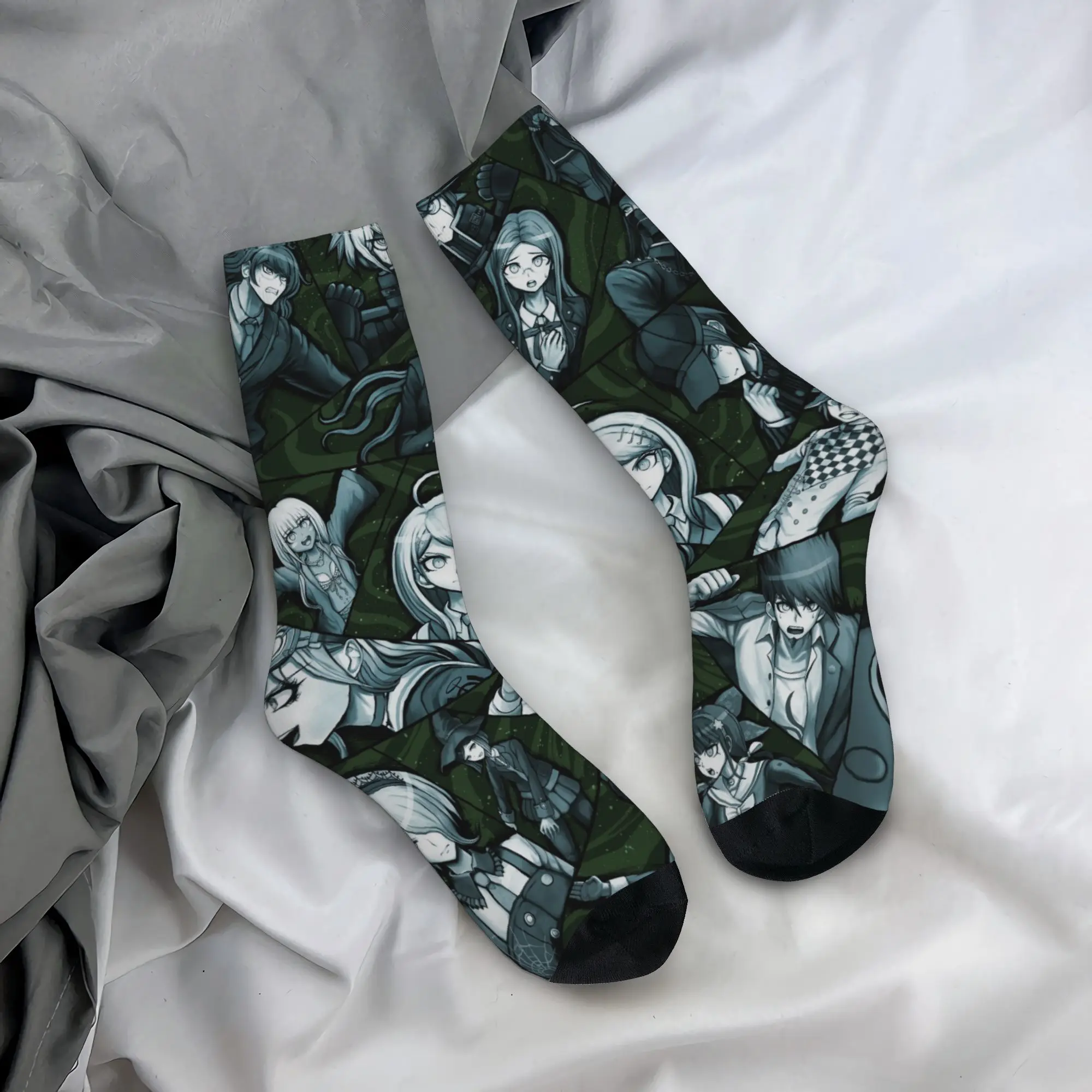 

Nagito Komaeda Stockings Men Socks Medium Soft Gothic Socks Autumn Running Anti Slip Design Socks Birthday Gift
