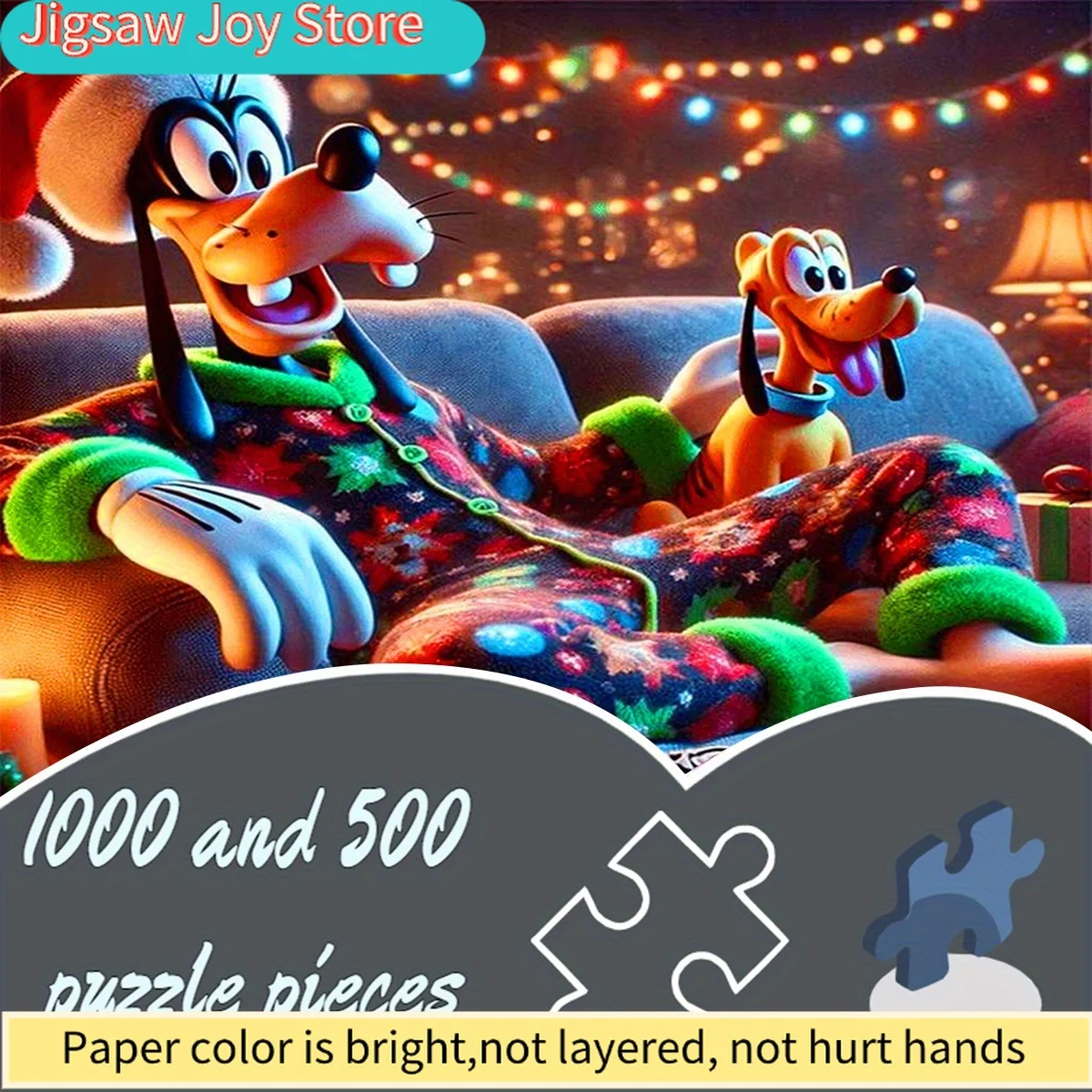 Disney/Disney Papierpuzzle, DIY-Weihnachtspuzzle – Heimfreizeit und interaktiver Spaß für Freundestreffen, festliche Anlässe