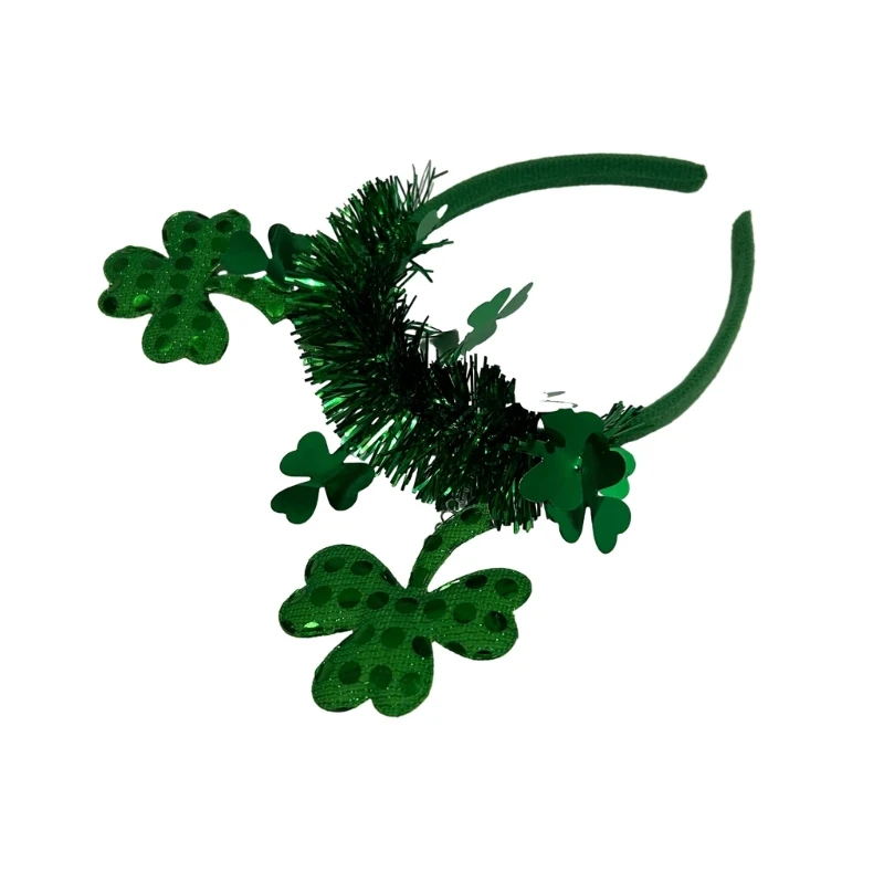 Shamrock Rose Headband StPatricks Day Hairhoop Holiday Headdress Irish National Day Celebration Hairband Festival Drop Shipping