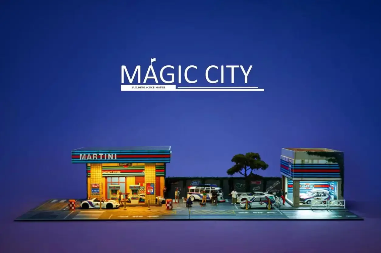 **Preorder**Magic City 1:64 MARTINI Gas Station&Exhibition Hall Diorama