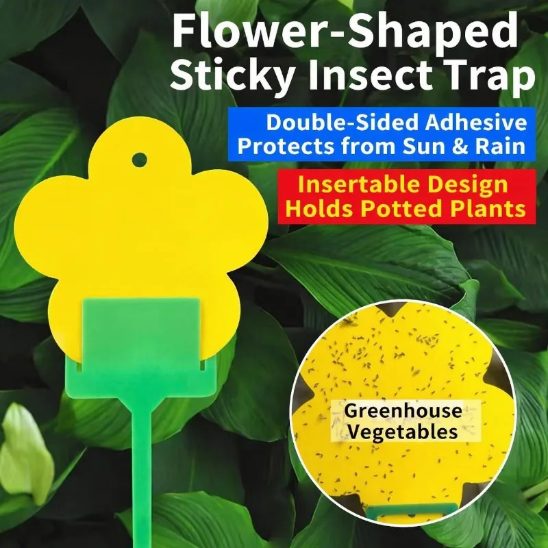 Visual Induced Sticky Glue Sheet Dual Face Catching Layout Target Melon Flies Midges Black Gnats Non-toxic Planting Accessory