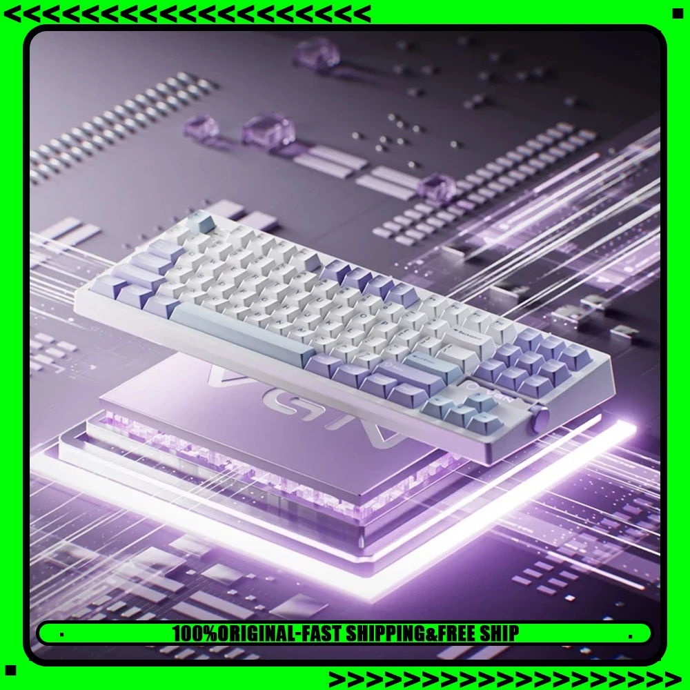 VGN V87 V2 Wireless Keyboard Three Mode Connection E-sports Keyboard 1ms Esports Level Ultra-Low Delay For Pc Accessories Gifts