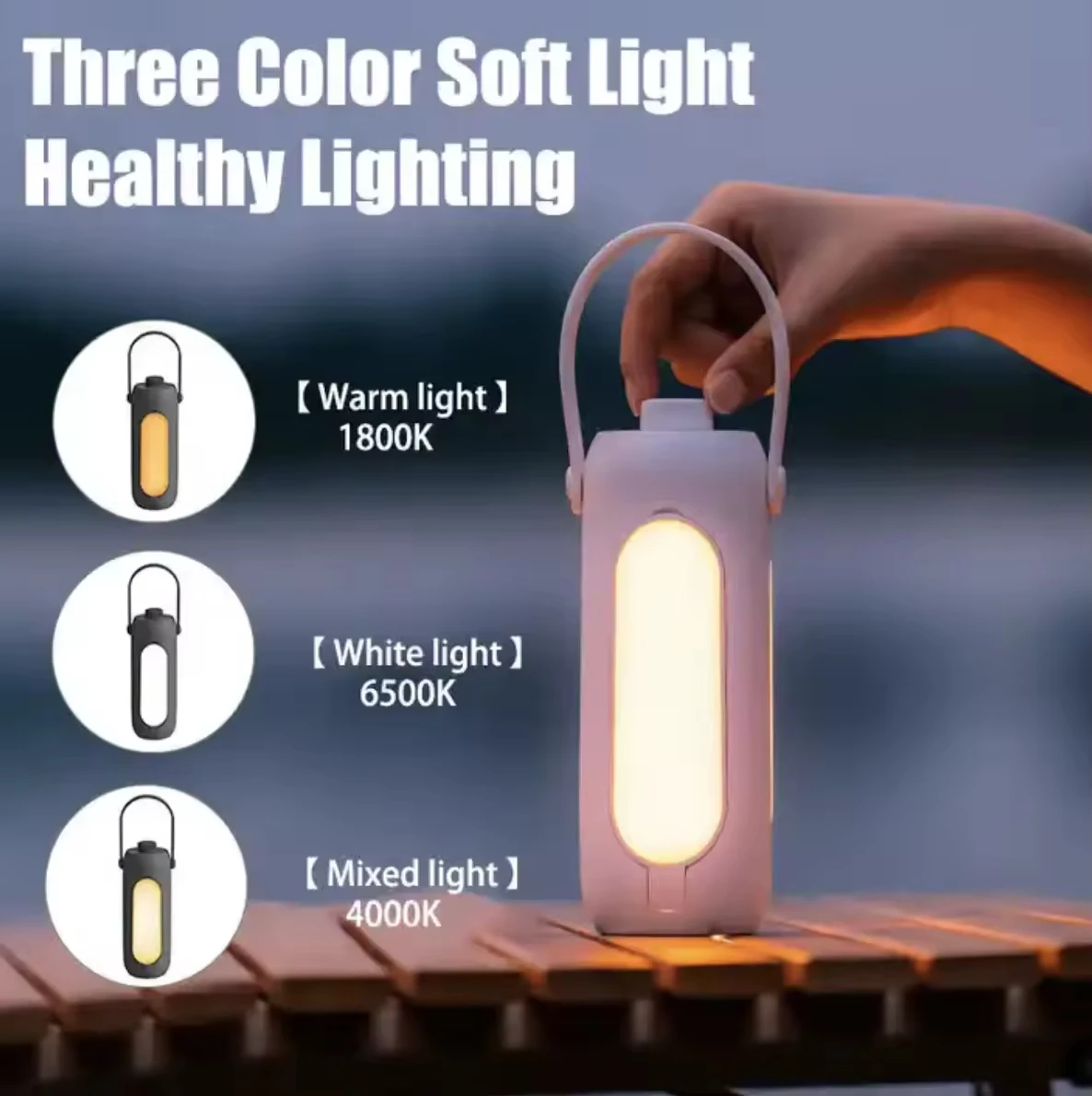 Outdoor long battery life and ultra-bright LED power bank and multi-function hangable waterproof camping light