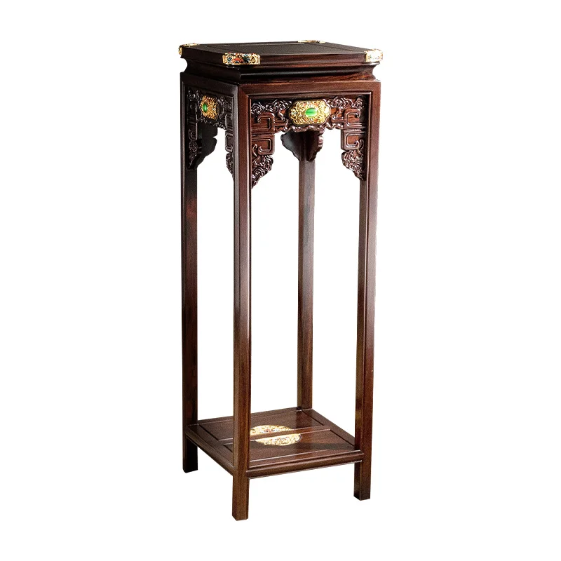 

Chinese solid wood flower stand storage bonsai stand edge few