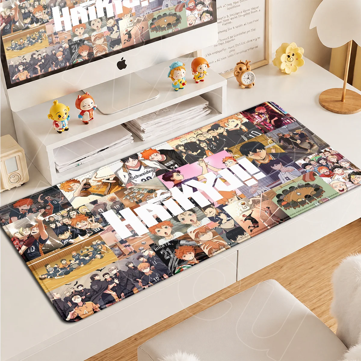 HD Printing E-sport Gaming Cabinet Rug Anime Haikyuu Tanaka Ryūnosuke Speed Mouse Pad Large Notebook Keyboard Mat PC Accessories