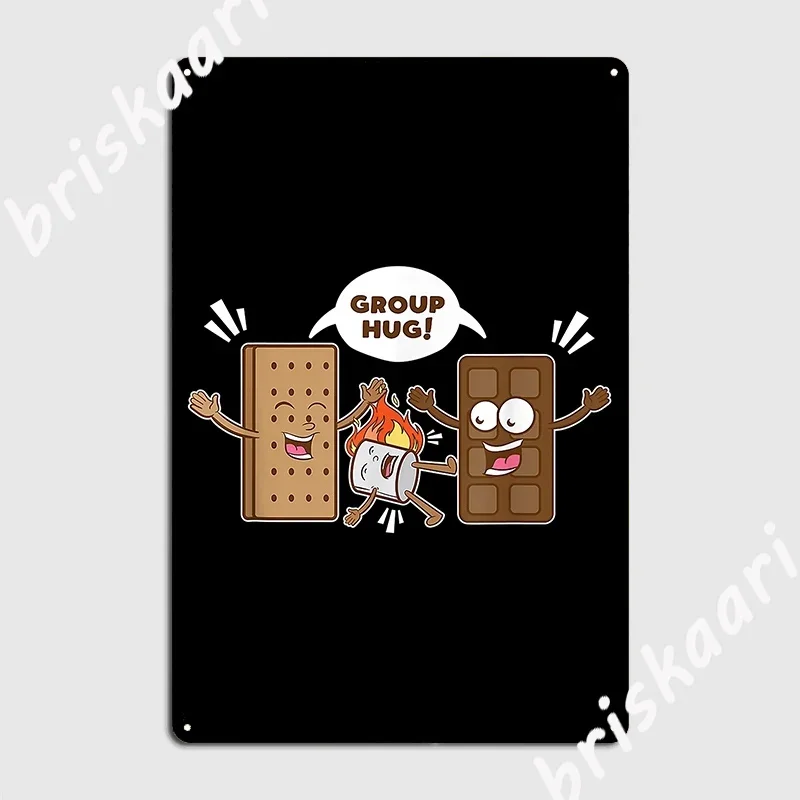 Group Hug Of Smores Chocolate And Metal Sign Printing Garage Club Wall Mural Plates Tin Sign Posters