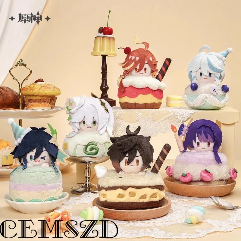 

[Genuine] Game Genshin Impact Furina Cosplay Keyring Anime ZhongLi Venti Cartoon Costume Halloween Props Accessories Gifts