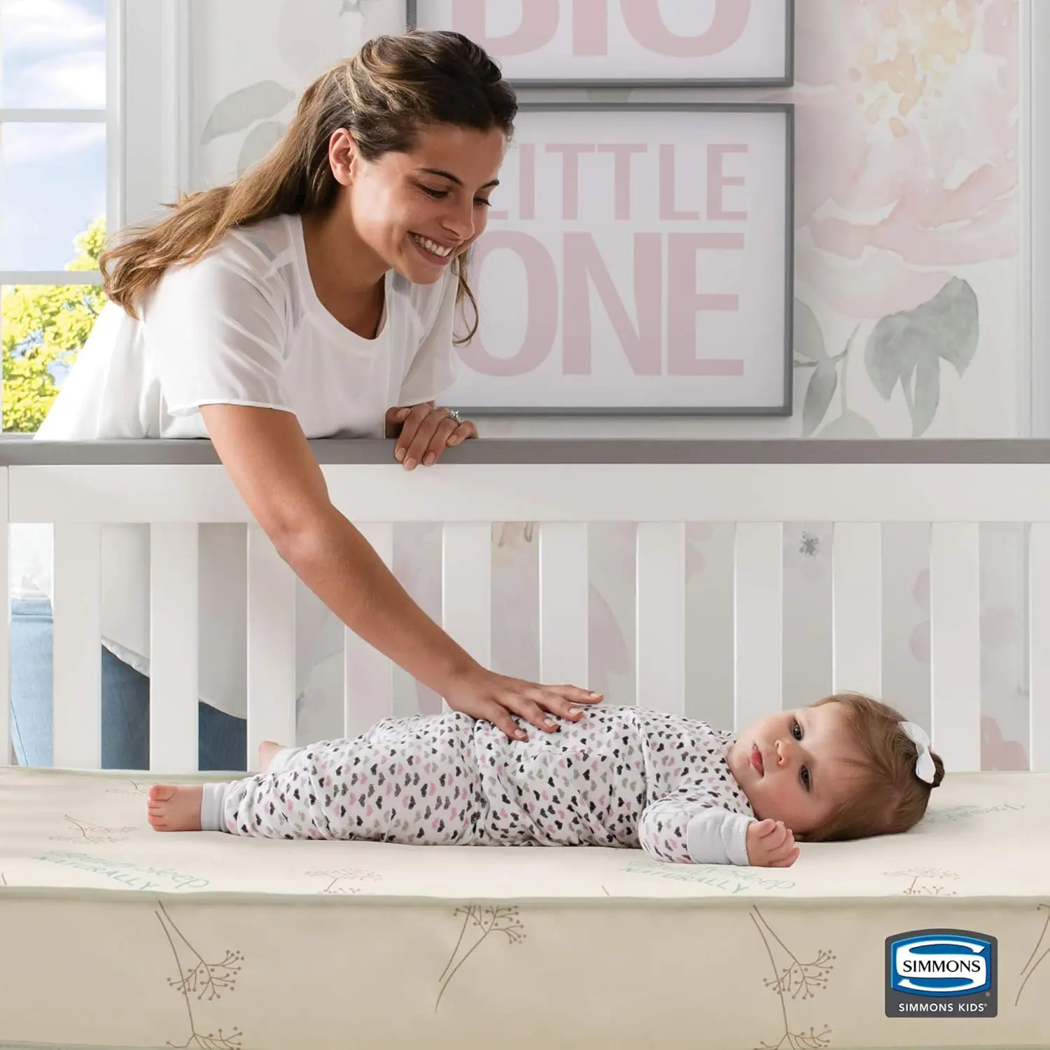 Simmons Kids SlumberTime Naturally 2-Stage Premium Plant-Based Soy Foam Baby Crib Mattress & Toddler Mattress - Waterproof