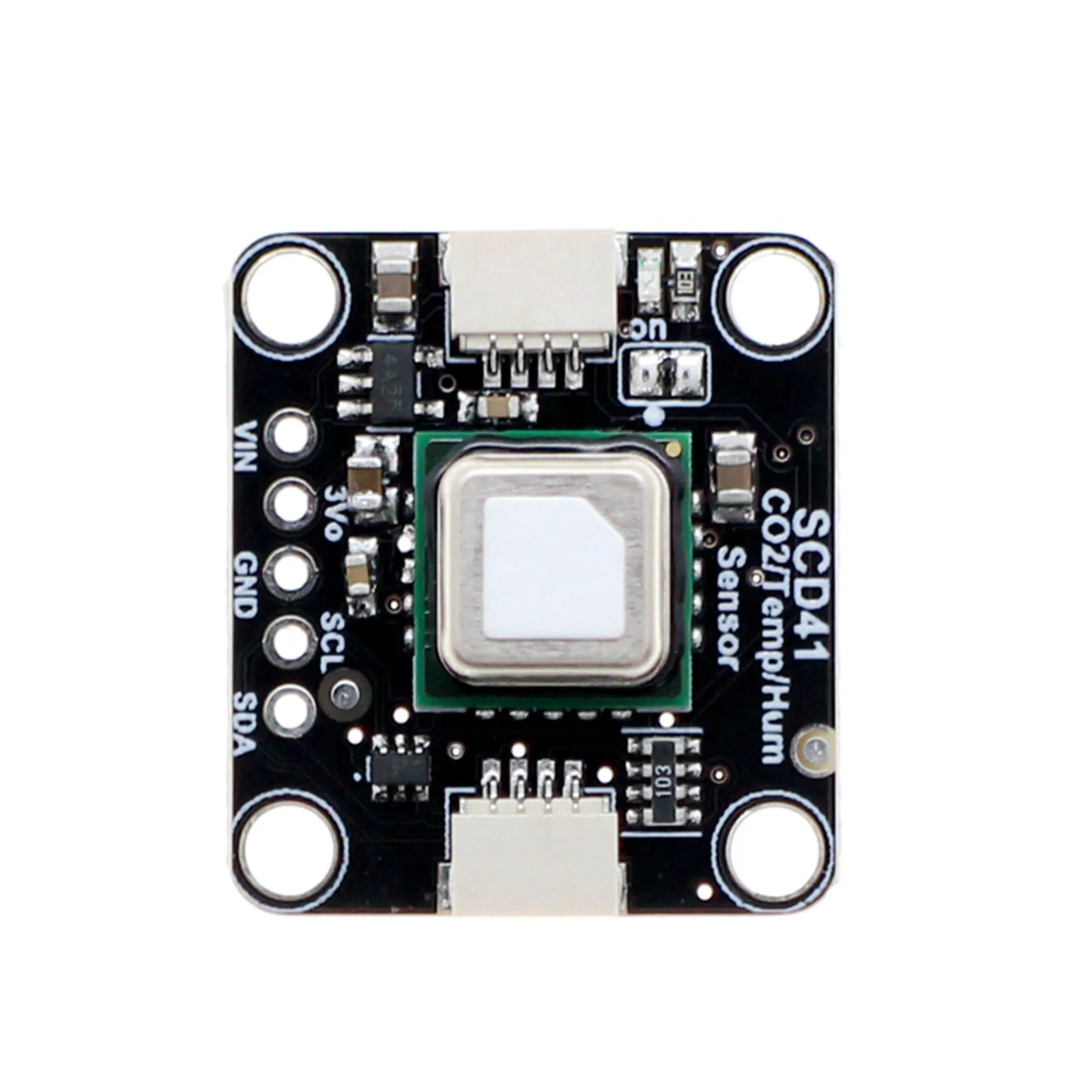 SCD41 CO2 Sensor 400-5000ppm Single Shot Mode STEMMA QT Qwiic I2C 3.3V-5V Microcontroller PCB Module