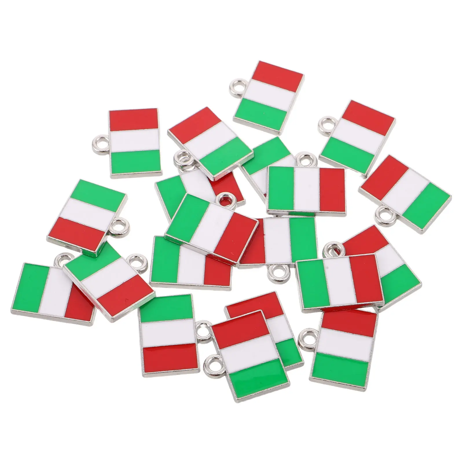 

20Pcs Flag Necklace Charms Alloy Vintage Pendant for DIY Jewelry Making Bracelet Anklet Keychain Crafts Decorative Hanging