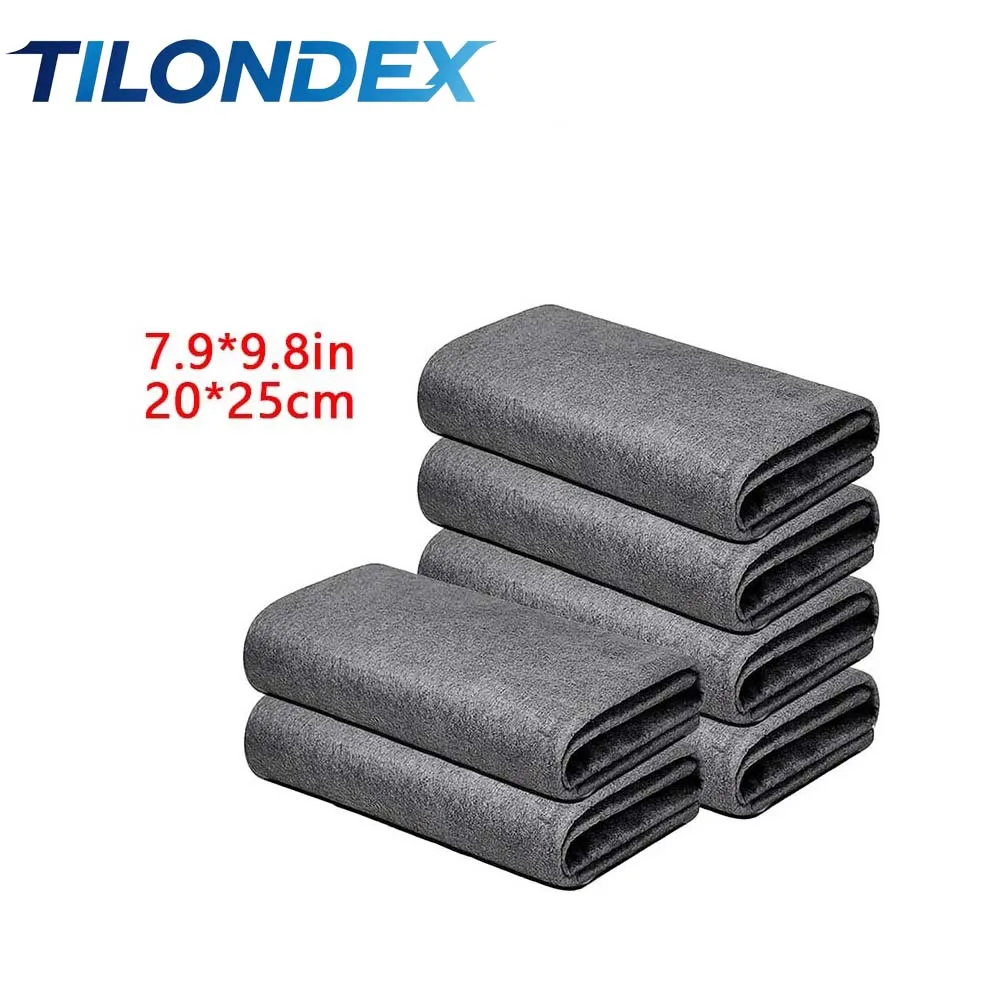 

1/6PCS Mini Size 20x25cm Thickened Magic Waterless Microfiber Glass Cleaning Cloth Streak-Free Wipes for Surface Cleaning