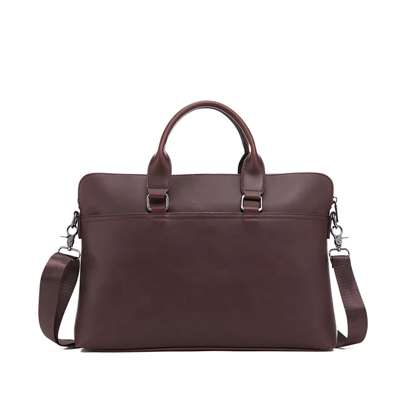 GOYN Leather Men's Briefcase 15 inch Laptop Bags Tote Bag Vintage Men Business Working Travel Crossbody Shoulder Bags