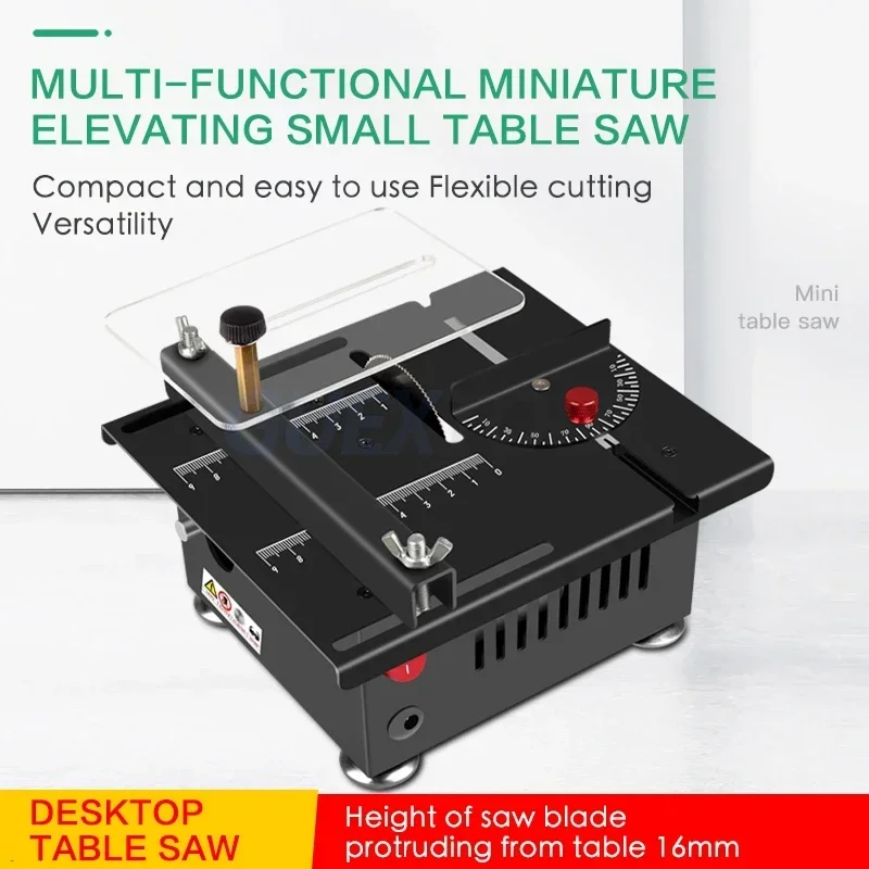 Table Saw Mini Table Electric Circular Saw Cutting Machine Speed Angle Adjustable DIY Woodworking Cutting Complete Equipment