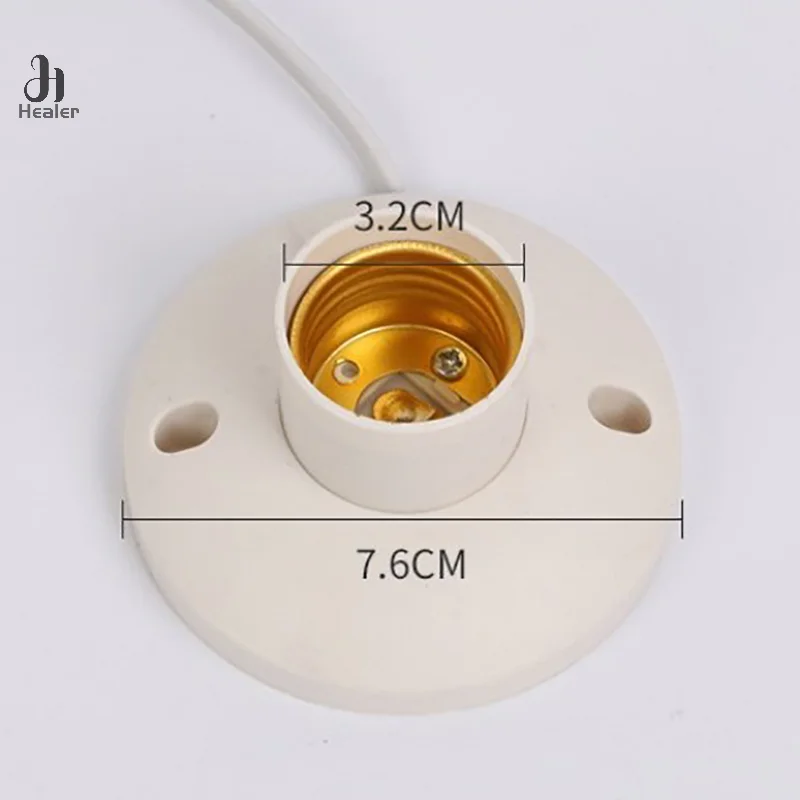 EU LED Stand Lamp Holder E27 Bulb Plug Dome Socket With Cable Base For Table Light Night Stands Lampholder Accessories