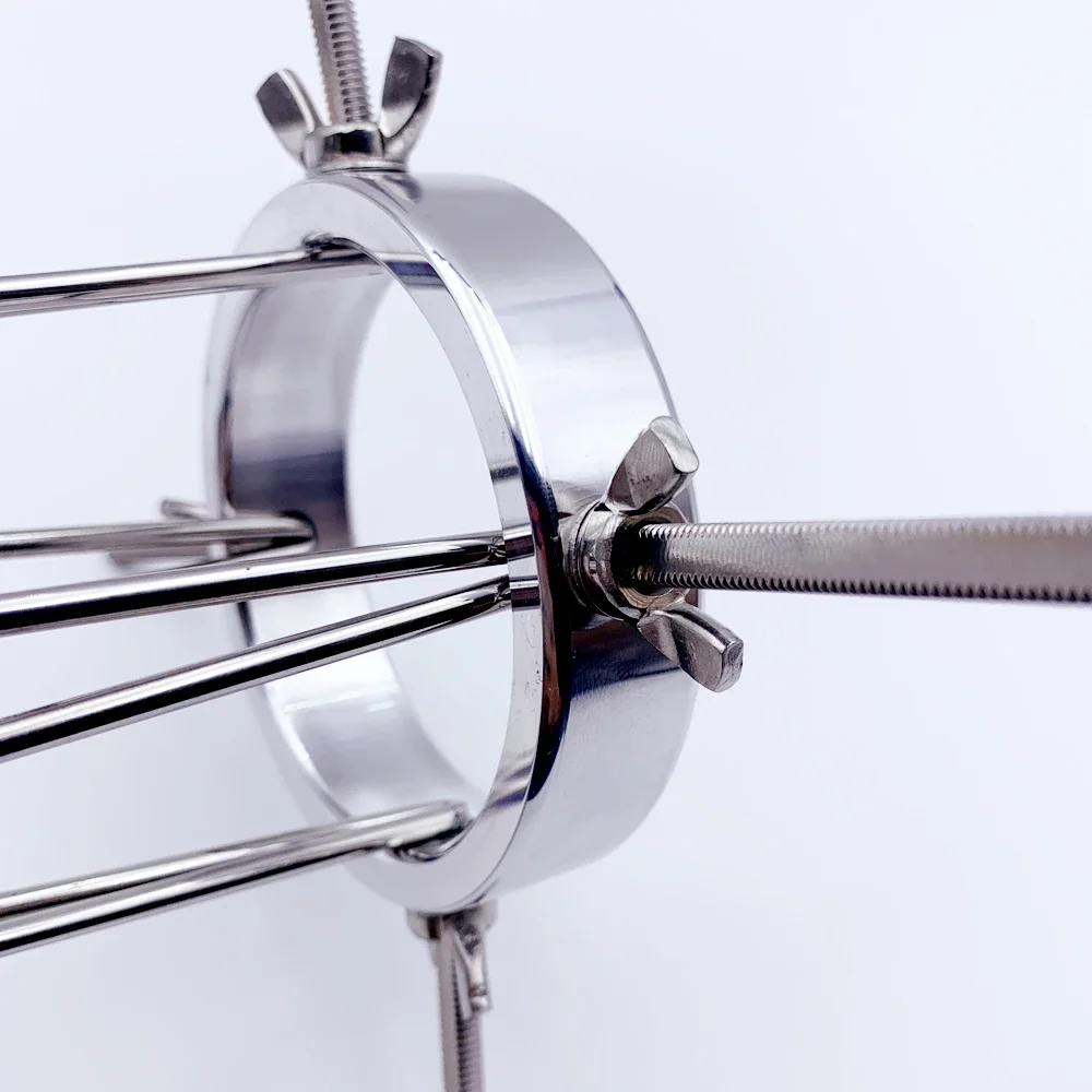Dilatatore per speculum vaginale con espansore anale in metallo regolabile in acciaio inossidabile per addestramento anale BDSM Giocattoli adulti del sesso per donne e uomini