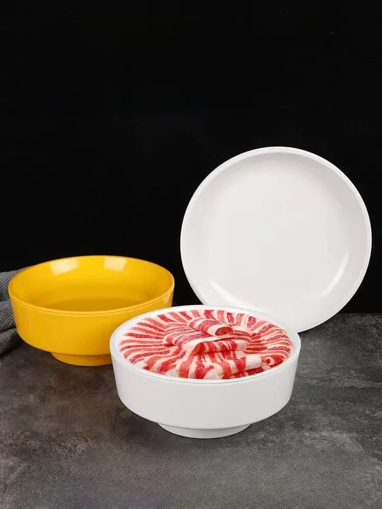 

Двухслойная вращающаяся чаша для хот-пота с функцией сохранения тепла, для самообслуживания, для коммерческих ресторанов хот-пот...