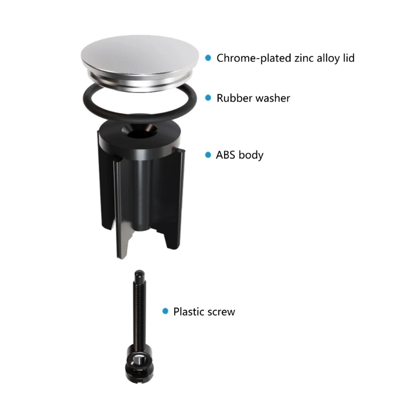 Height Adjustable Drain Stopper Long lasting Construction Sink Plug Lightweight Suitable for Bathroom & Kitchen Dropshipping