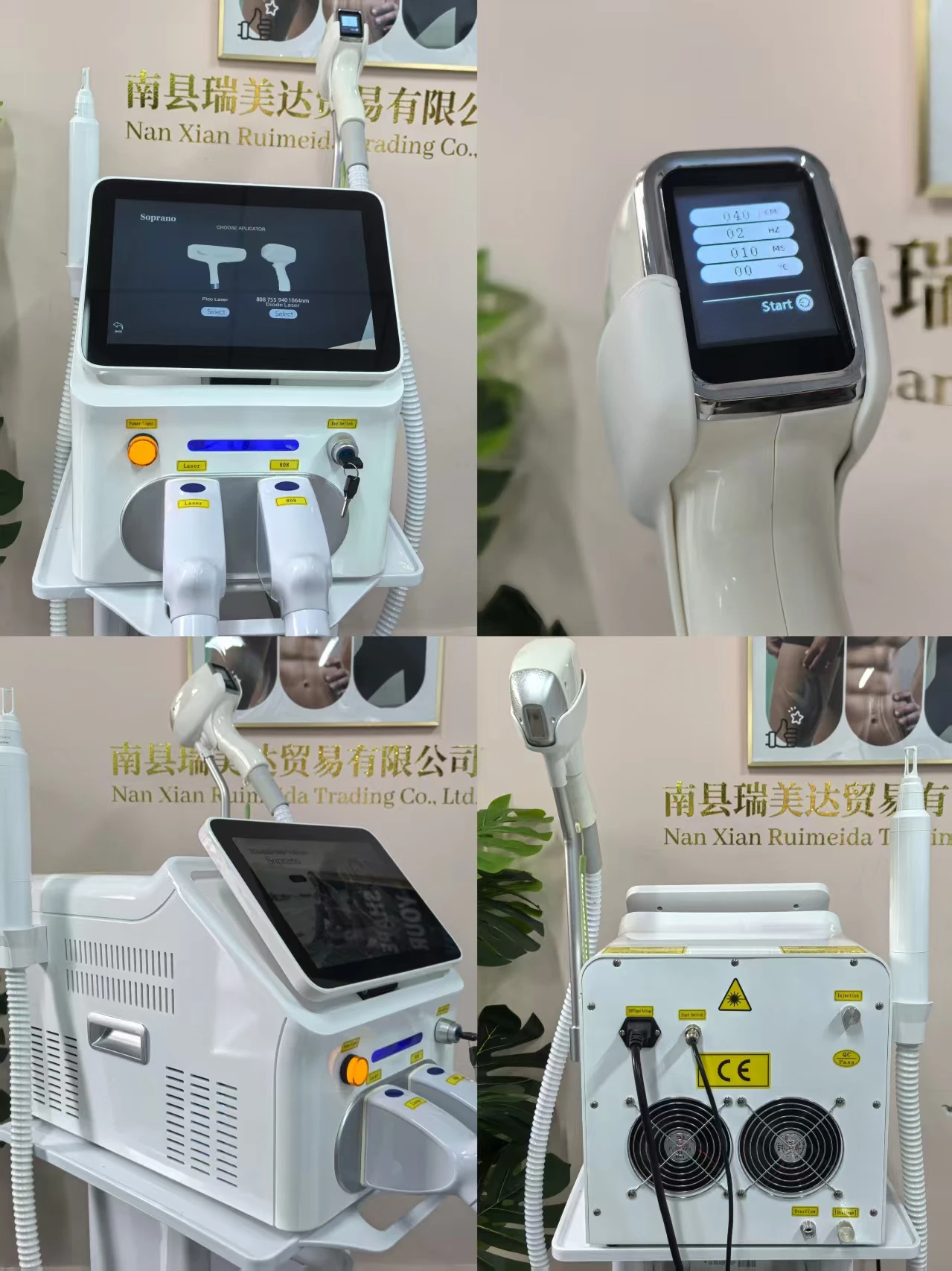 Professional FAC 2 IN 1 Diode 6000w Hair Removal Machine Pico Q switch ND YAG Tattoo Removal Machine 4 Waves 808NM