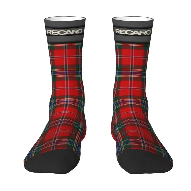 Tartan Clan Plaid Recaros Men Women Crew Socks Unisex Fun 3D Printed Dress Socks