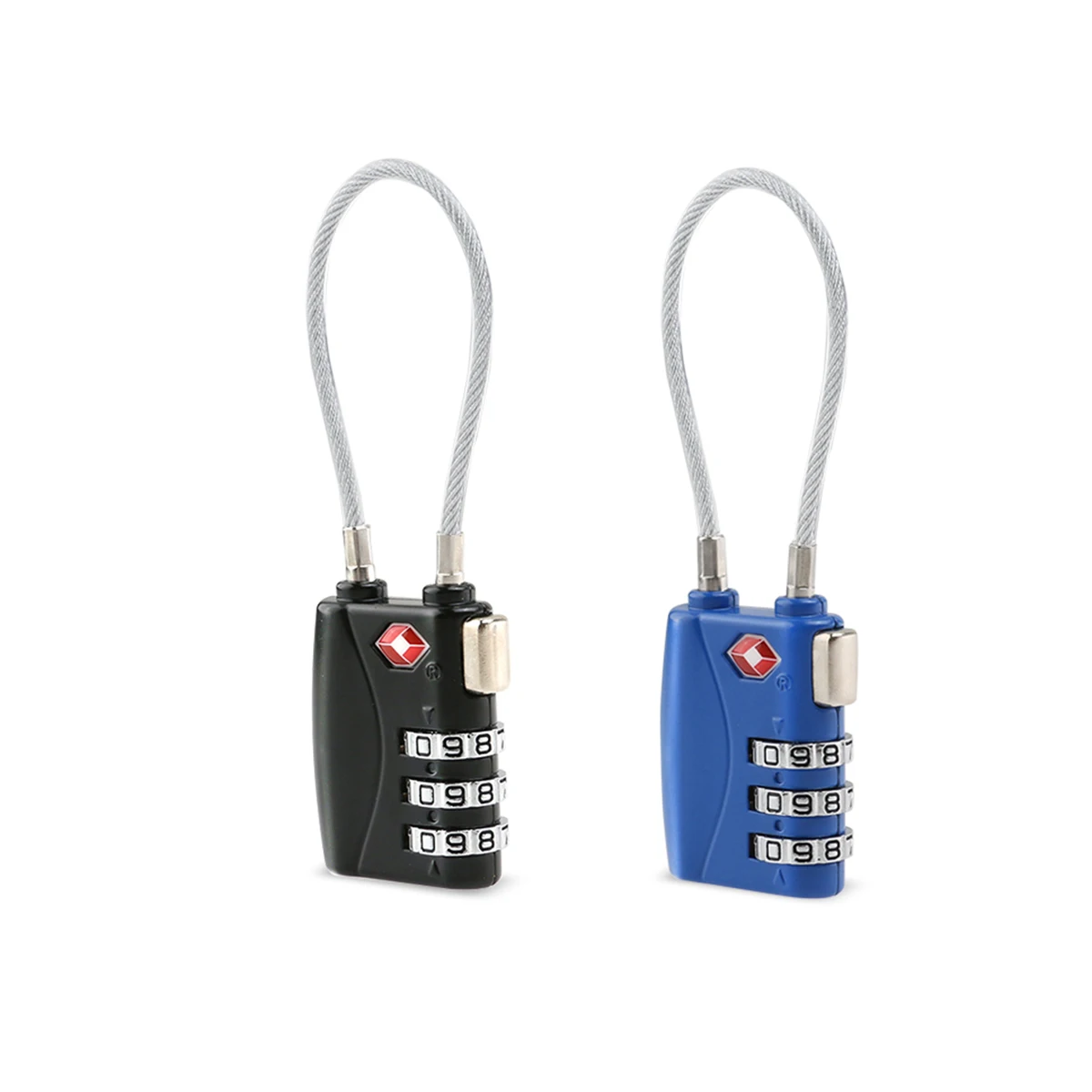 

2 Pcs Password Cable Luggage Lock TSA Approved Locks Bags Combination Padlock for