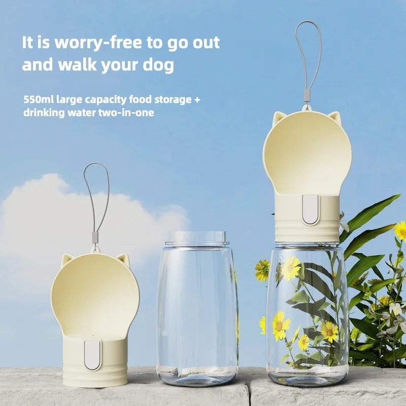 Портативная чашка для воды для собак, большая емкость, маленькая бутылка для воды для домашних животных, бутылка для прогулок на открытом воздухе для собак, товары для домашних животных