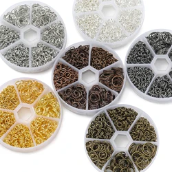 690pcs/Box 4-12mm Metal Open Jump Rings Double Loops Split Rings Connectors Kit for DIY Earring Bracelet Jewelry Making Supplies