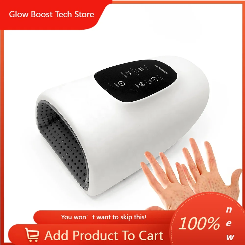 

Массажер для рук NYSmart Library New Air Compression Electric: компрессионный электрический массажер для ладоней, запястий и пальцев с функцией подогрева