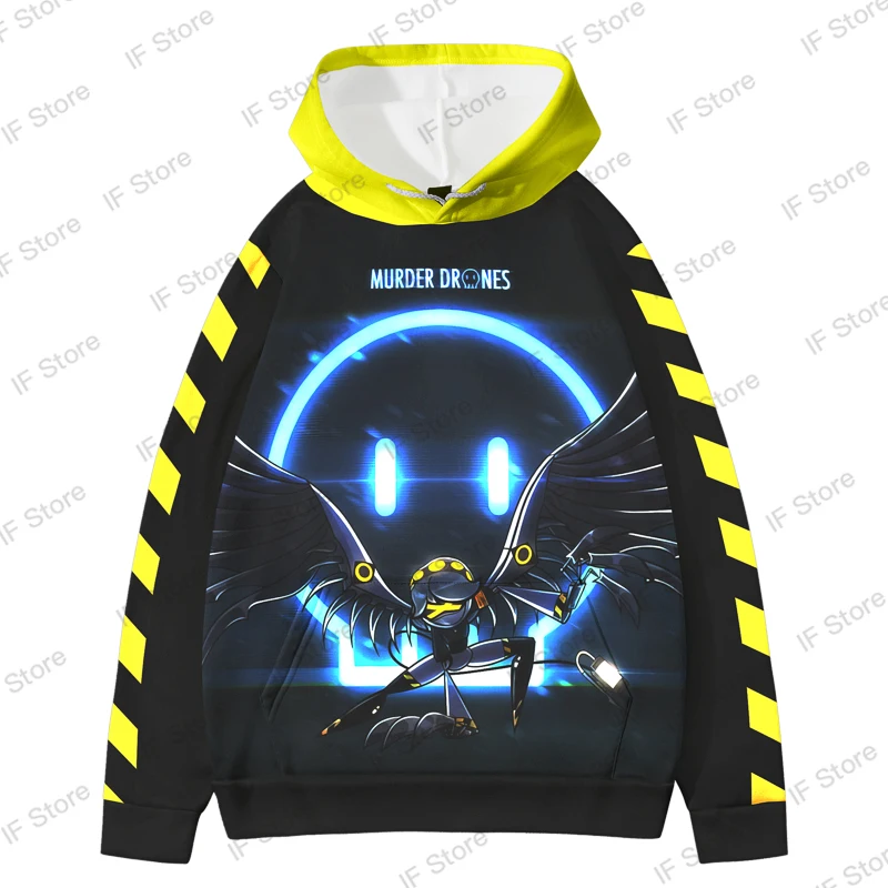 Cool Y2k Cartoon MURDER DRONES Best Friends N UZI New in hoodies&sweatshirts Unisex Teens Kawaii Boys/girls Tops Men's clothing