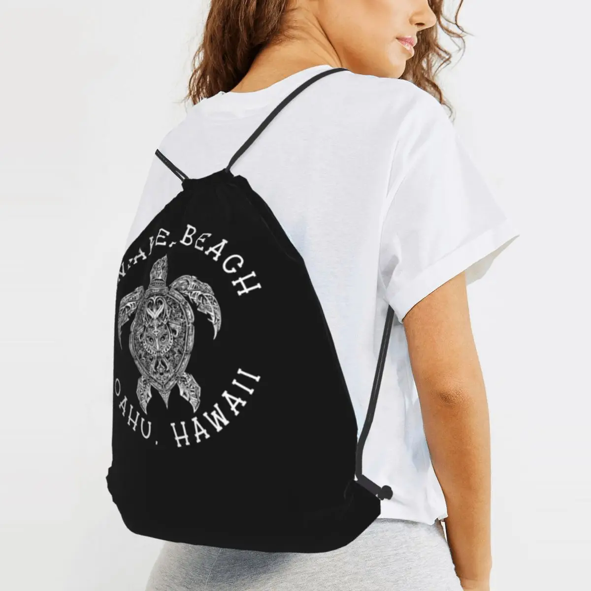 Laniakea Beach - Hawaii Backpacks Multi-function Drawstring Bundle Pocket Sports Bag Book Bags for Man Woman School