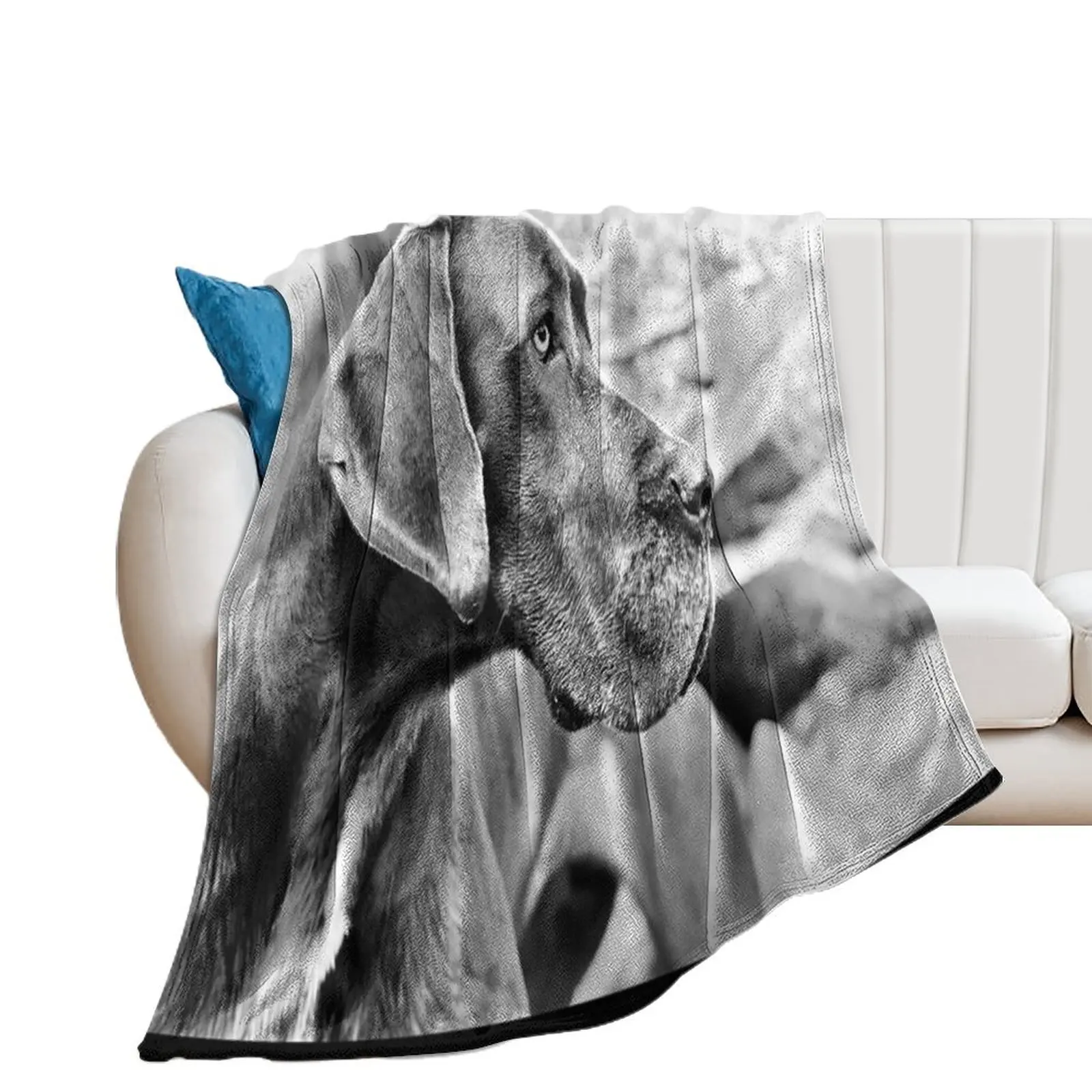

Blue Black Great Dane Throw Blanket Fashion Sofas Vintage Decoratives Blankets
