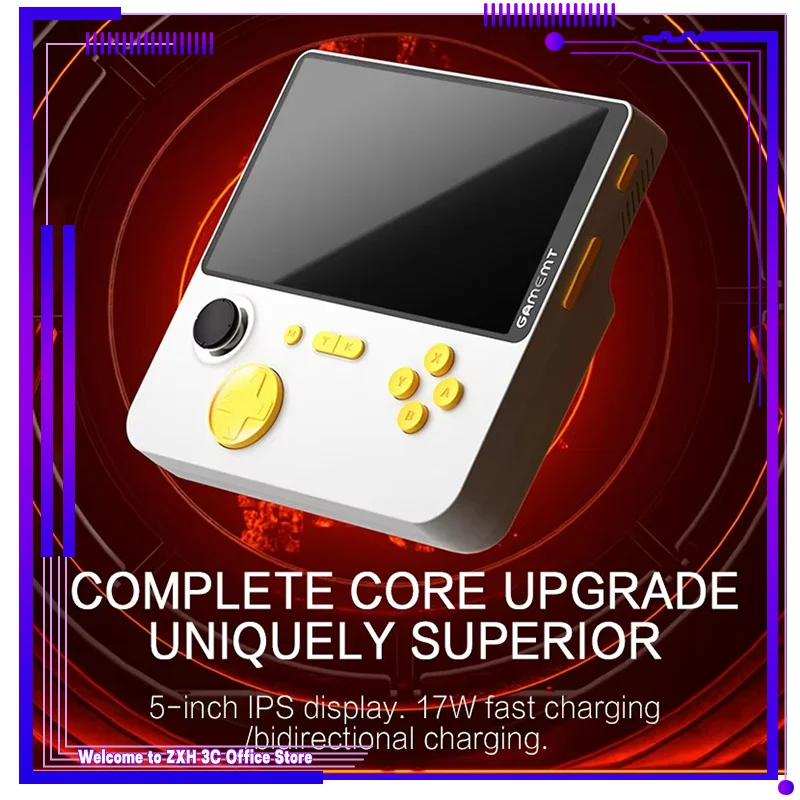 

New E5 Handheld Video Game Console 6000mah Power Bank 5-Inch Ips Screen 22w Arcade Classic Gaming Consoles With Retro Games Gift