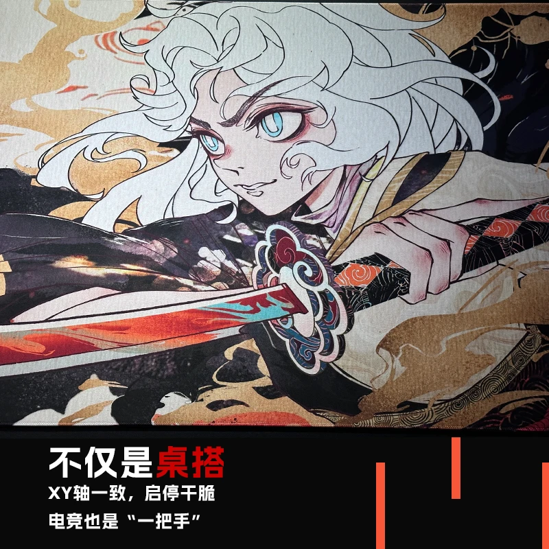 D-GLOW 【shi yue】مفرش طاولة مقاوم للماء للعبة الرياضات الإلكترونية ذات الحبيبات الدقيقة، لوحة ماوس، تحكم FPS، كبير ومتين