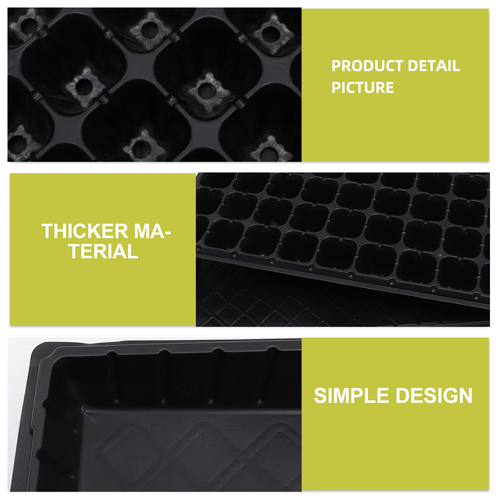 

4pcs Seedling Compact Plant Growing Starter For Garden Nursery Indoor Outdoor Use Greenhouse Starting Tray Accessory