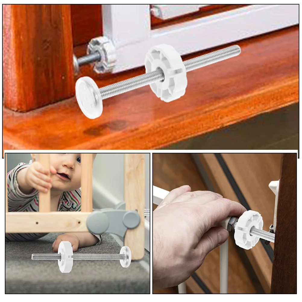 5 Pcs Baby Gate Hardware Extension Kit Pet Indoor Bolt Spindle Rod Aluminum Alloy Rods Safety Extender Child Gates