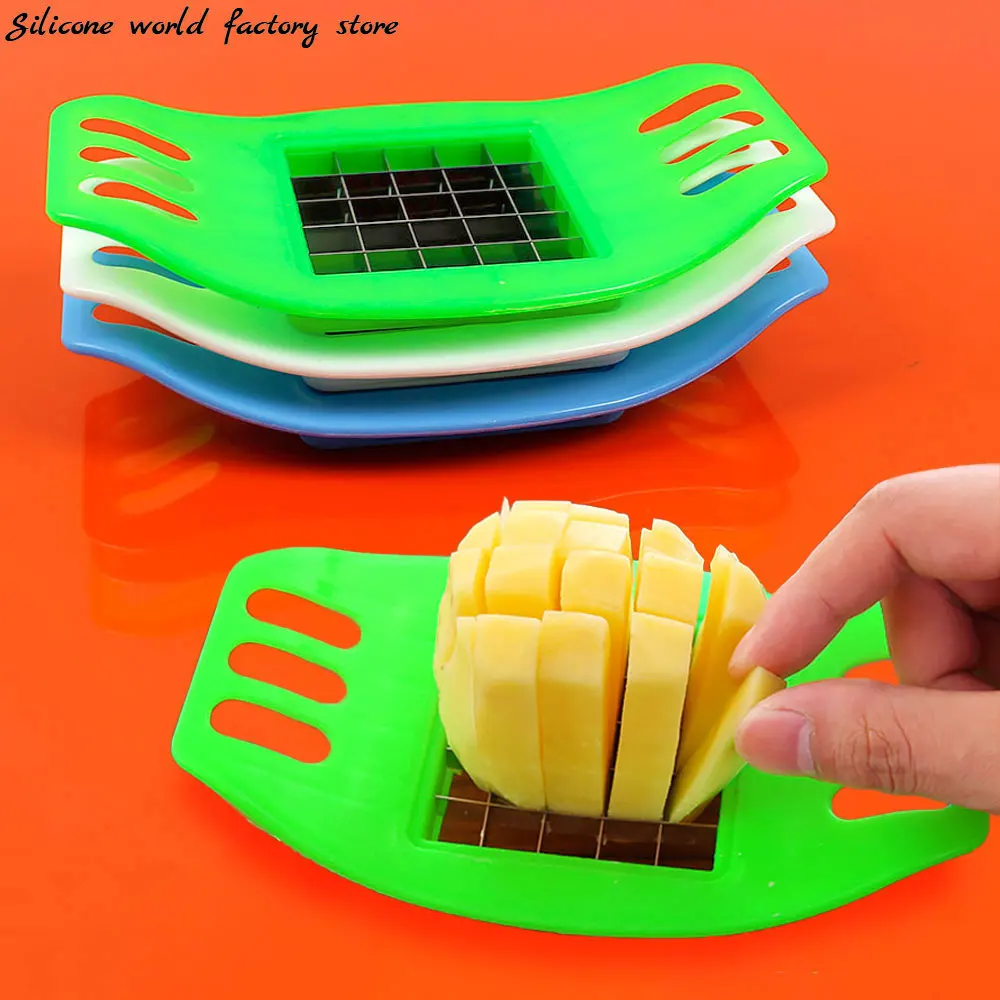 Silicone World Multifunctional Vegetable Potato Slicer Cutter Chopper French Fry Making Tools Cutting Fries Tool Kitchen Gadget