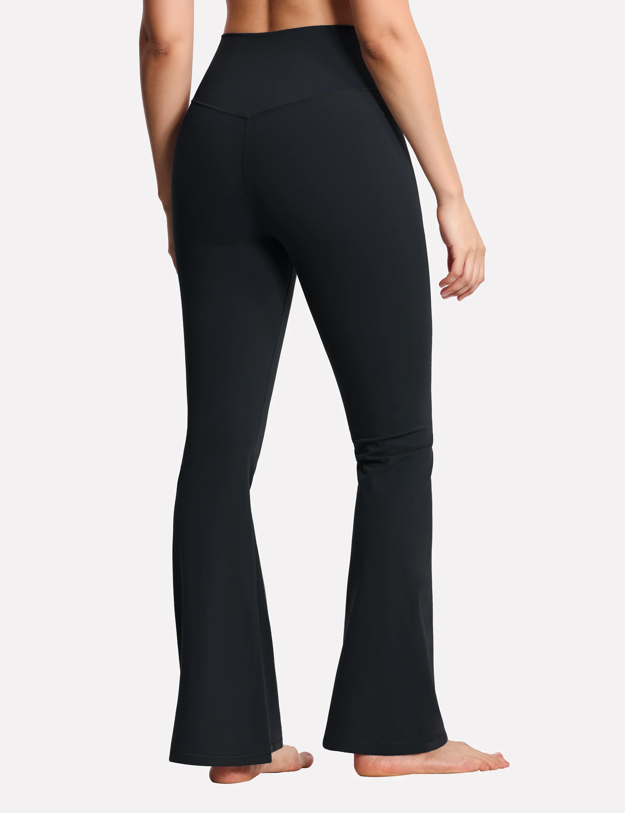 THE GYM PEOPLE Women's Crossover High Waist Flare Workout Leggings Bootcut Bell Bottom Yoga Pants with Tummy Control